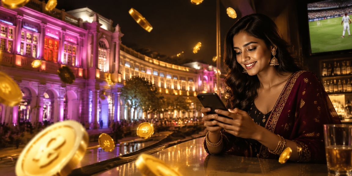 Live Casino player enjoying live dealer game at Delhi Connaught Place
